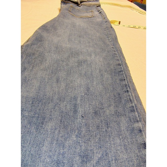 OAT New York Women Wide Leg Jeans Medium Wash High Rise Patch Pocket Size 10/30 - Picture 7 of 11